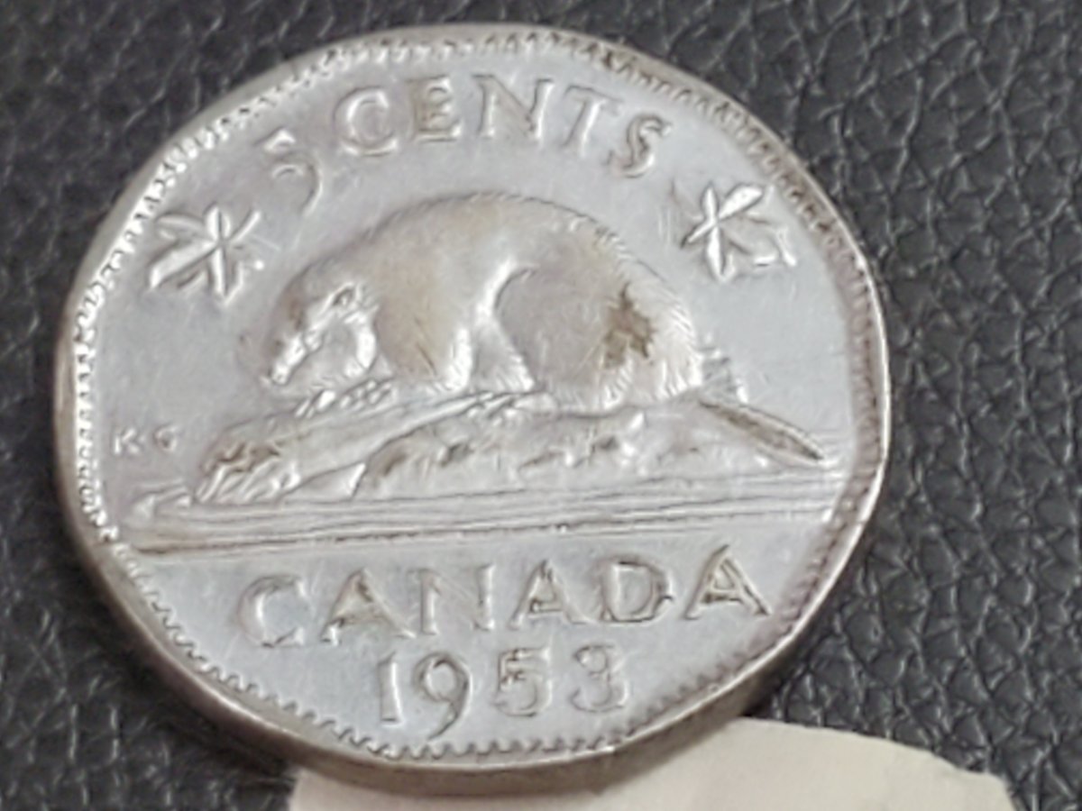 1953-Canada-Nickel-Shoulder-Fold-Or-Non-Shoulder-Fold